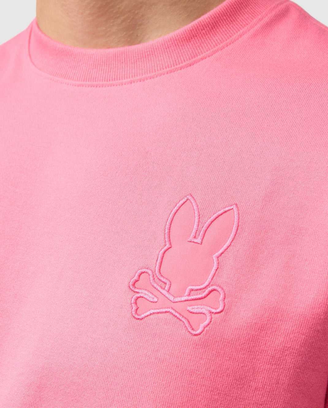 Tees Psycho Bunny Danby Oversized Tee Rose Homme | CIN-55984905